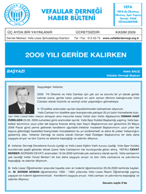 Kasım 2009 Bülteni